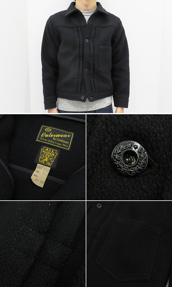 CUSHMAN クッシュマン ALL WOOL|メルトン|1st|メルトンジャケット『MELTON FIRST TYPE  JACKET』【アメカジ・ワーク】21373