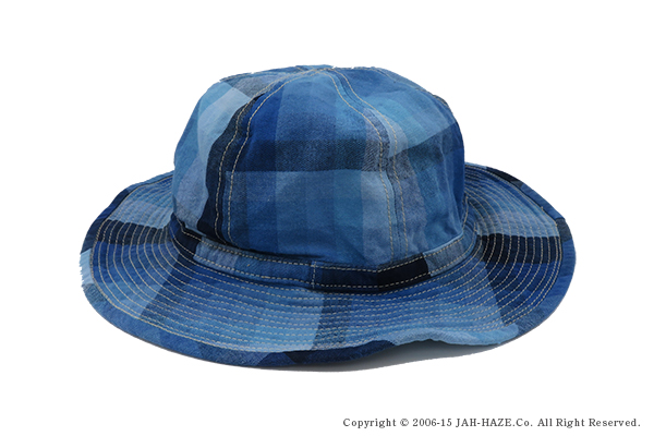 SUGAR CANE Add Human Labor シュガーケーン 10番単糸|先染めインディゴ|アーミーハット『10oz. INDIGO  GRADATION CHECK WORK HAT』【アメカジ・ワーク】SC02744